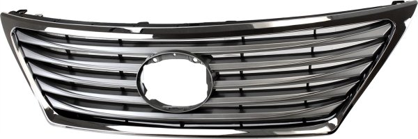 Chrome Shell/Gray Painted Insert Grille for Lexus LS460 2010-2012, without Pre-Collision System, Replacement
