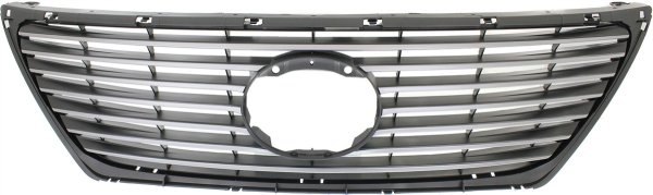 Primed-Dark Gray Grille Shell and Insert for 2007-2009 Lexus LS460, 2008-2009 LS600H, Primed (Ready to Paint), with Pre-Collision System, Replacement