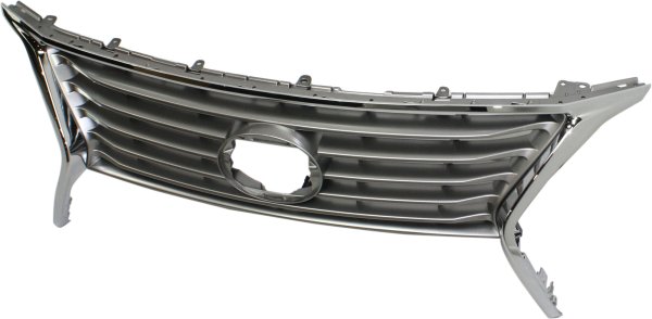 Grille for Lexus RX350 2013-2015, Silver Shell and Insert, without F Sport Package, Canada Built, Replacement