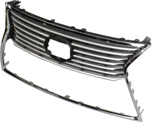 Chrome Shell/Painted Black Insert Grille for 2013-2017 LS460/LS600H, Without F Sport Package, Replacement