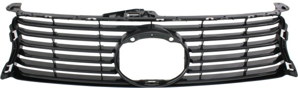 Grille for Lexus GS350 (2013-2016), GS450H (2013-2015), Gray Shell and Insert, without F Sport Package, without Pre-Collision System, Replacement