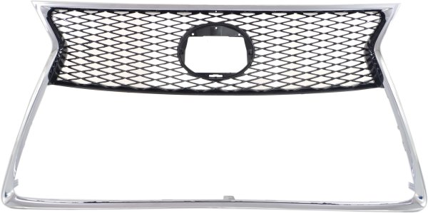 Grille for Lexus LS460 2013-2017, Chrome Shell with Black Insert, Compatible with F Sport Package, Excluding Crafted Line Edition, Replacement