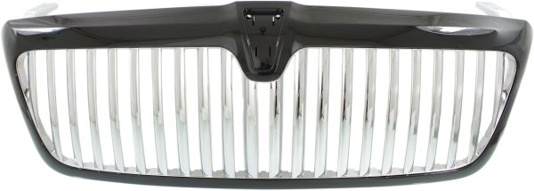 Grille for Lincoln Navigator 2004-2006, Black Shell with Chrome Insert and Monochromatic Package, From March 1st, 2004, Replacement