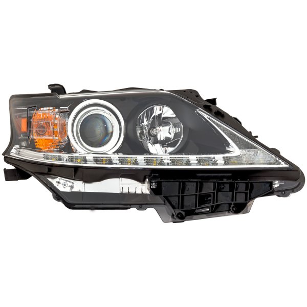 Headlight Assembly for Lexus RX350 2013-2015/RX450H 2015-2015, Right (Passenger), Halogen, with LED Daytime Running Light, Built for Canada Vehicles, Replacement