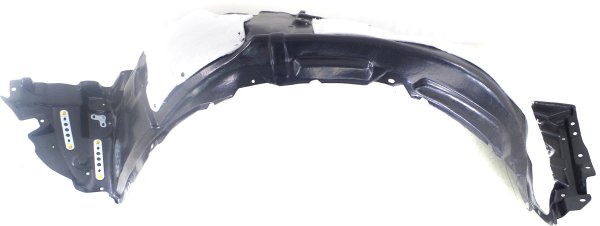 Front Fender Liner for Lexus LS460/LS600H 2010-2012, Left (Driver), Plastic, Vacuum Form, with Extension Sheet, Replacement