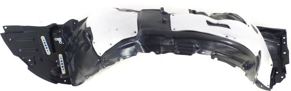 Front Fender Liner, Left (Driver) Side, Plastic, Vacuum Form, with Extension Sheet for 2013-2017 Lexus LS460/LS600H, Excluding F Sport Package, Replacement