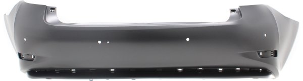 Rear Bumper Cover for Lexus ES300H 2013-2015, Primed (Ready to Paint) with Molding and Parking Aid Sensor Holes, Replacement