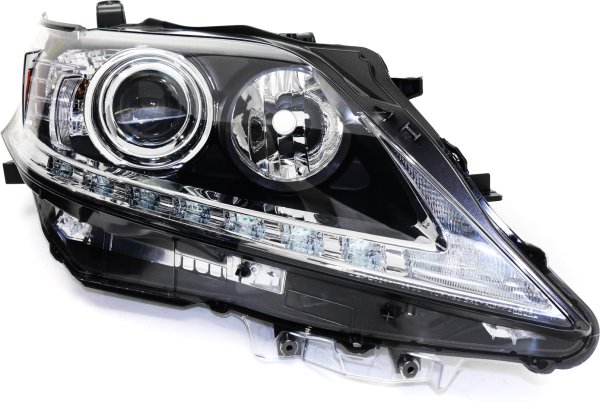 Headlight Lens and Housing for Lexus RX350/RX450H 2013-2015, Right (Passenger), Halogen with LED Daytime Running Light, Built in Japan, Replacement