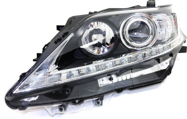 Headlight for Lexus RX350/RX450H 2013-2015, Left (Driver), Lens and Housing, Halogen with LED Daytime Running Light, Japan Built Vehicle, Replacement