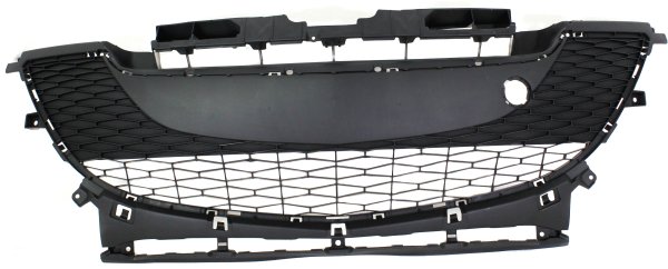 Textured Gray Front Bumper Grille for 2010-2011 Mazda 3 with 2.0L Engine, Replacement