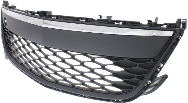 Front Bumper Grille for Mazda CX-7 2010-2012, Chrome, Without Fog Lights, Replacement