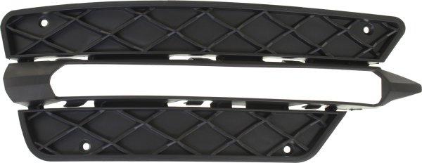 Front Bumper Grille for Mercedes-Benz C-Class 2012-2015, Left (Driver), Outer, Textured Black, with Sports Package, Suitable for Coupe/Sedan, Replacement