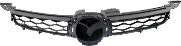 Primed (Ready to Paint)-Black Shell and Insert-Black Grille for Mazda CX-7 2010-2012, 2.3L Engine, Replacement