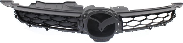 Primed (Ready to Paint)-Black Shell and Insert-Black Grille for Mazda CX-7 2010-2012, 2.5L Engine, Replacement