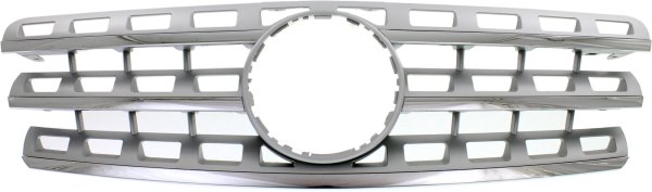 Chrome Shell and Insert Grille for Mercedes-Benz ML-Class 2008-2011, Without Proximity Cruise Control, Replacement