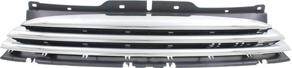 Textured Black Shell and Insert Grille for 2011-2015 Cooper Base Model, without John Cooper Works Package and DL, with Chrome Package, Convertible/Coupe/Hatchback 2011-2013/Wagon, Replacement