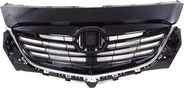 GRILLE for Mazda CX-9 2013-2013, Painted Black Shell and Insert with Chrome Molding, Code A3F Replacement