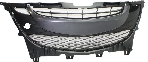 Grille for MAZDA 5 (2012-2017), Primed (Ready to Paint) Shell and Insert, with Fog Light Hole, Replacement