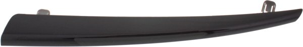 Center Protector Grille Molding For Mazda 6 (2014 - 2017), Left (Driver), Painted Black, Without LED Light Holes, Replacement