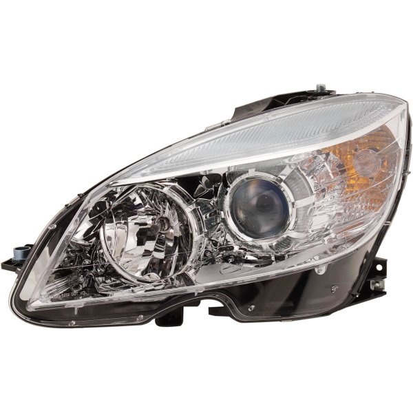 Headlight Assembly for Mercedes-Benz C-Class 2008-2011, Left (Driver), Halogen, Replacement