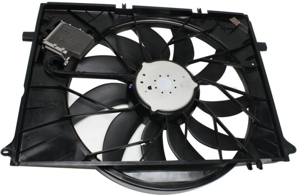 Radiator Fan Shroud Assembly for Mercedes-Benz S-Class (2002-2006), Includes Control Module, Replacement