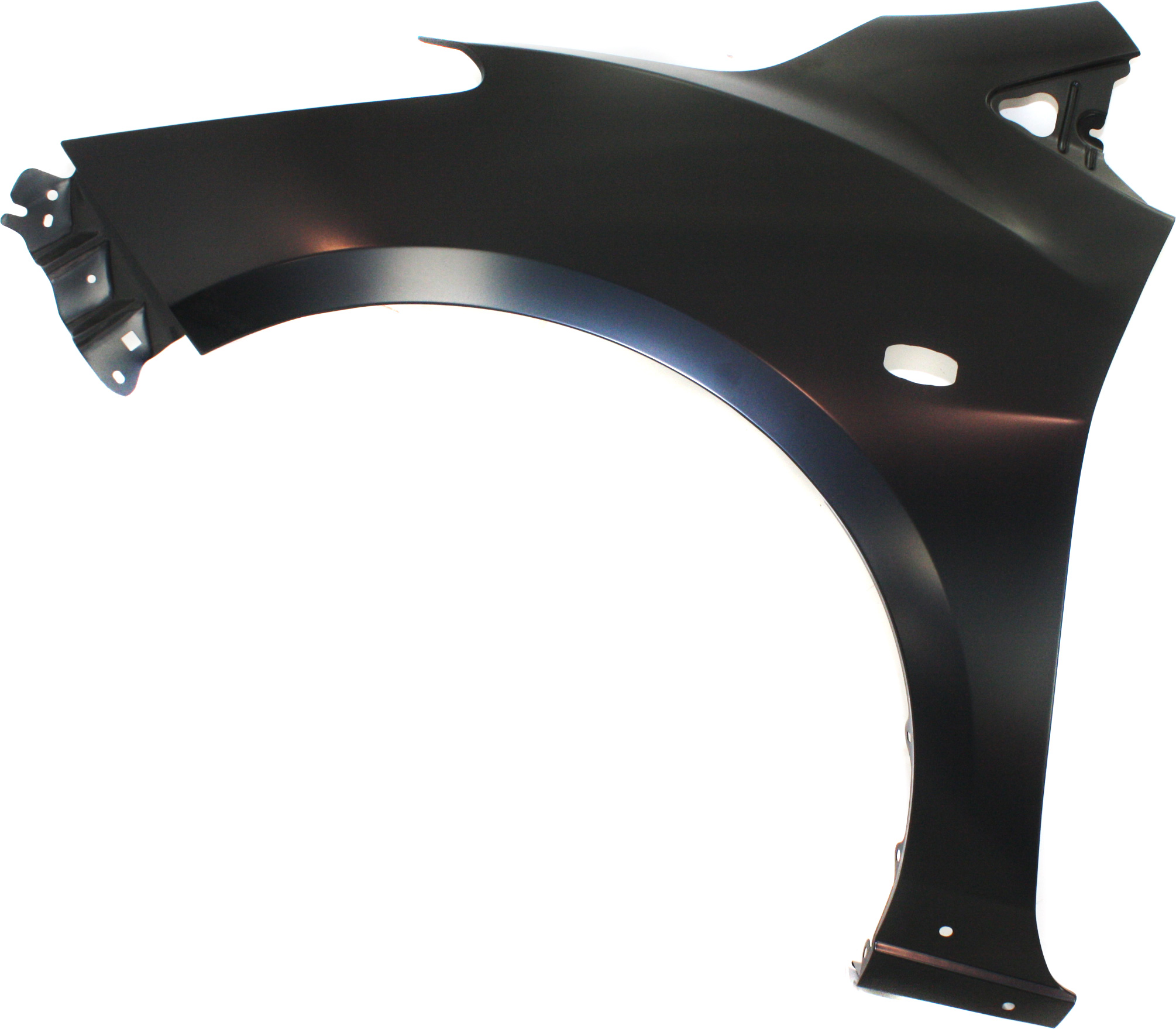 Front Fender for 2011-2014 Mazda 2, Primed (Ready to Paint), Left (Driver) Side, with Rocker Molding Hole, Replacement