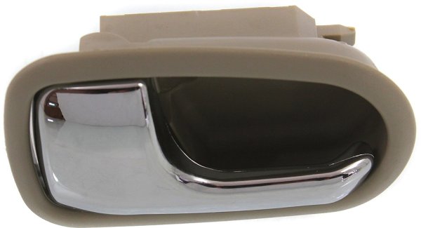 Front Interior Door Handle in Chrome + Beige for Mazda 626 (1993-1997), Mazda Protege (1995-2003) Left (Driver), Replacement