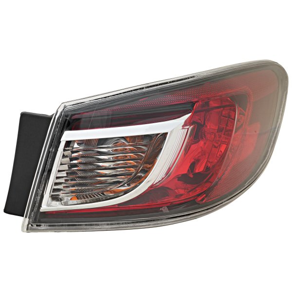 Tail Light Assembly for Mazda 3 2010-2013, Right (Passenger), Outer, Halogen/Standard Type, Sedan, Replacement