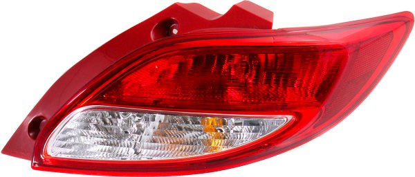 Tail Light Assembly for Mazda 2 2011-2014, Right (Passenger), Halogen, Replacement