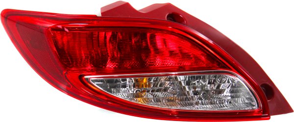 Tail Light Assembly for Mazda 2, 2011-2014, Left (Driver), Halogen, Replacement
