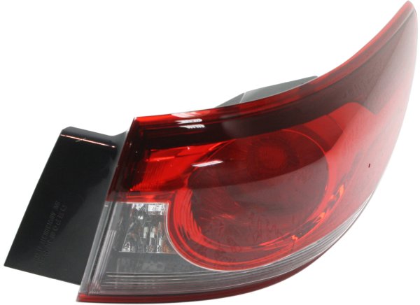 Tail Light Assembly for Mazda 6 2014-2017, Right (Passenger), Outer, Halogen, Replacement