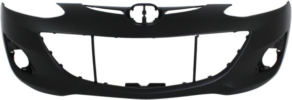 Front Bumper Cover for 2011-2014 Mazda 2, Primed (Ready to Paint), Replacement