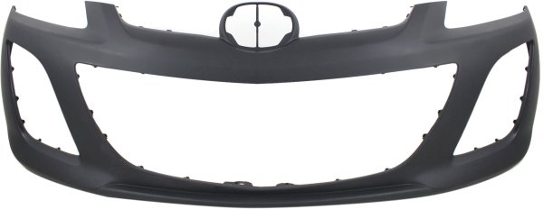 Front Bumper Cover for Mazda CX-7 2010-2012, Primed (Ready to Paint), with Textured Lowered Area, Replacement