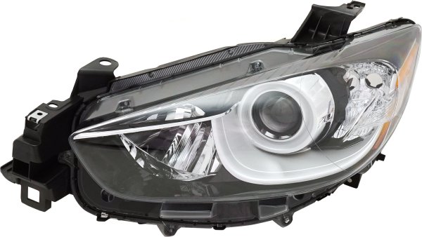 Headlight for Mazda CX-5 2013-2016, Left (Driver), Lens and Housing, Halogen, Replacement