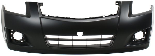 Front Bumper Cover for Nissan Sentra 2007-2012, SR/SE-R Models, Primed (Ready to Paint), with Fog Light Holes, Replacement