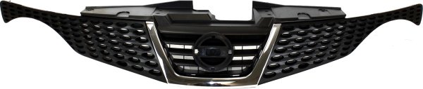 Painted Black Shell and Insert GRILLE with Chrome Molding for Nissan JUKE 2011-2014, S/SL/SV Models, Replacement