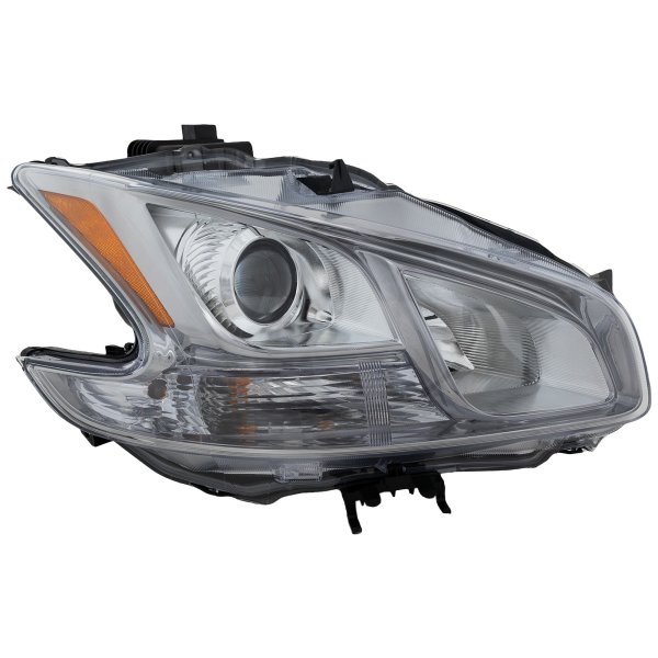 Headlight Assembly for Nissan Maxima 2009-2014, Right (Passenger) Side, HID/Xenon, with HID Kit - Clear Lens, Replacement