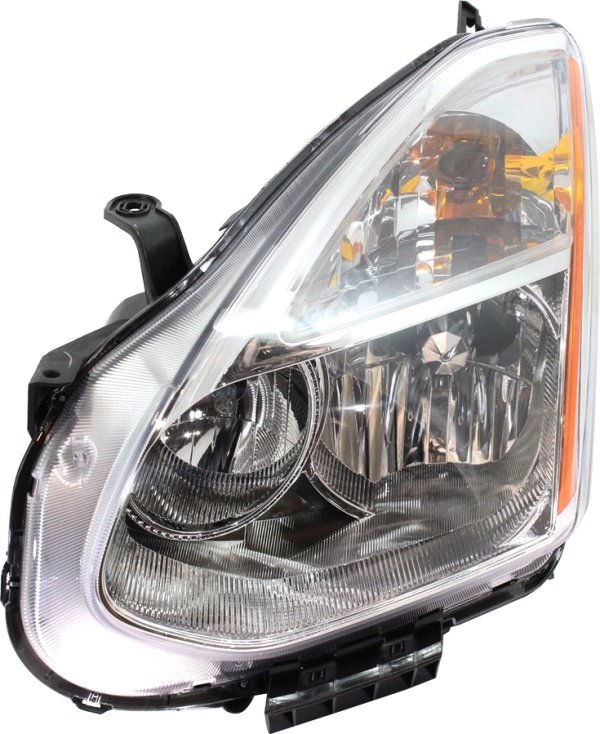 Headlight Assembly for Nissan Rogue 2009-2010, Left (Driver), Halogen, Replacement