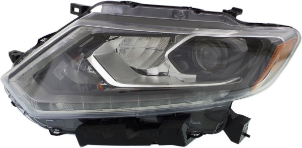 Headlight Assembly for Nissan Rogue 2014-2016, Left (Driver), LED, without Auto Light Control, Replacement
