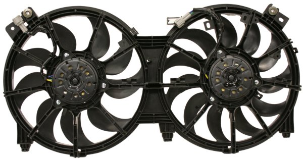 Radiator Fan Assembly for Nissan Altima 2007-2011, Excluding Hybrid Model, Fits Coupe/Sedan, Up to April 2011, Replacement