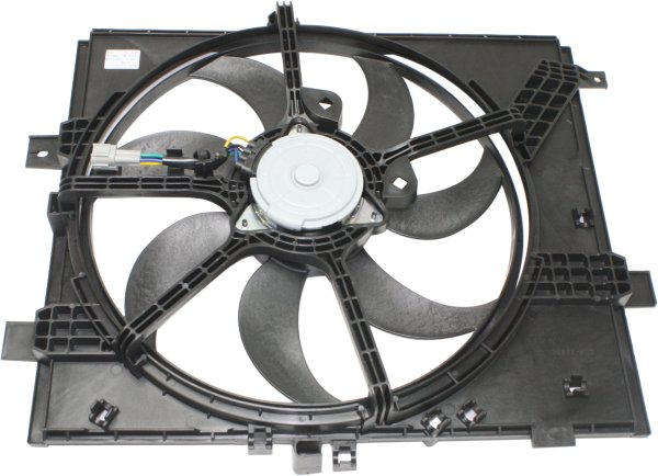 Radiator Fan Assembly for Nissan Versa 2013-2019, Versa Note 2014-2017, Excluding Automatic CVT Transmission, Replacement