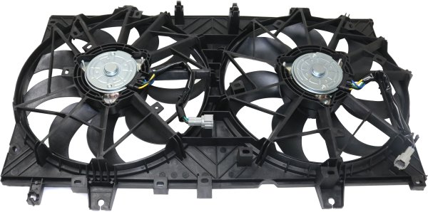 Radiator Fan Assembly for Nissan Rogue 2014-2020, Dual Fan, Excludes Hybrid Model, Replacement