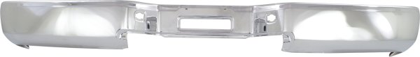 Chrome Step Bumper Face Bar for Nissan Titan 2007-2015 SE/SV Models, without Pad, with Pad Provision, without Mounting Bracket, without Park Distance Control Sensor Holes, Replacement