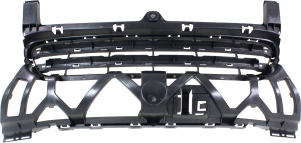 Front Bumper Grille for Porsche Cayenne Diesel/Gas, Center Position, 2011-2014, without Adaptive Cruise Control, Excludes GTS/Turbo/Turbo S Models, Replacement