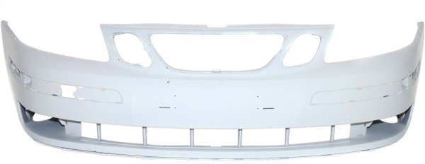 Front Bumper Cover for SAAB 9-3 (2003-2007), Primed (Ready to Paint), without Headlight Washer Holes, Replacement