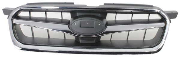 Grille for Subaru Legacy 2008-2009, Chrome Shell with Black Insert, Replacement