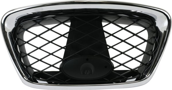 Center Grille for Subaru Impreza 2006-2007, Sedan/Wagon, Chrome Shell with Paintable Insert, Replacement
