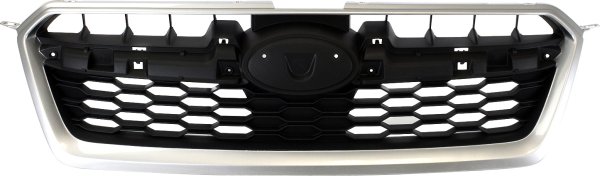 Grille for Subaru Impreza 2012-2014 Models, Silver Shell with Black Insert, Suitable for Sedan or Wagon, Excludes WRX Models, Replacement
