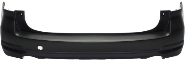 Rear Bumper Cover for Subaru Forester 2014-2018, Primed (Ready to Paint), Without Object Sensor Holes, Replacement
