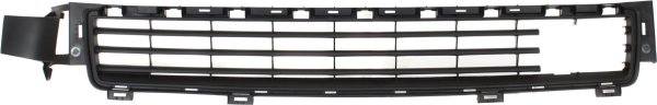 Front Bumper Grille Center Garnish in Black for Toyota Sequoia 2008-2017 with Laser Cruise Control, Replacement